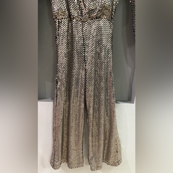 TULAROSA Gold Sequin Azalea Jumpsuit ! - Picture 4 of 8
